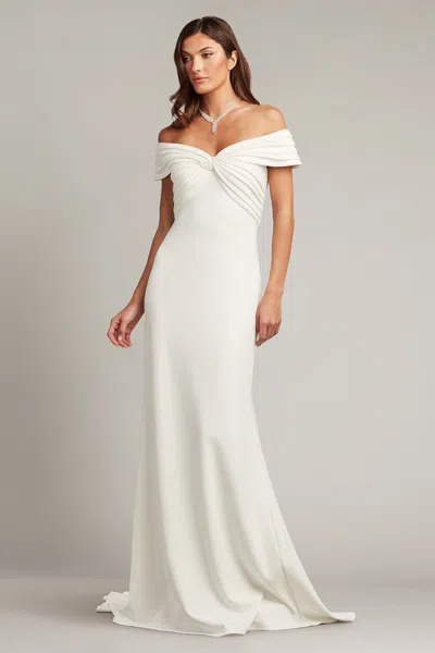 Tadashi Shoji Winslow Pleated V In White