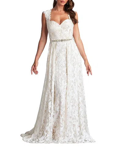 Tadashi Shoji Zula Detachable Sweetheart Skirt Dress In Ivory