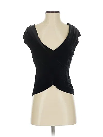 Pre-owned Tadashi Sleeveless Blouse In Black