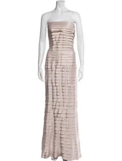 Pre-owned Tadashi Strapless Long Dress In Multi