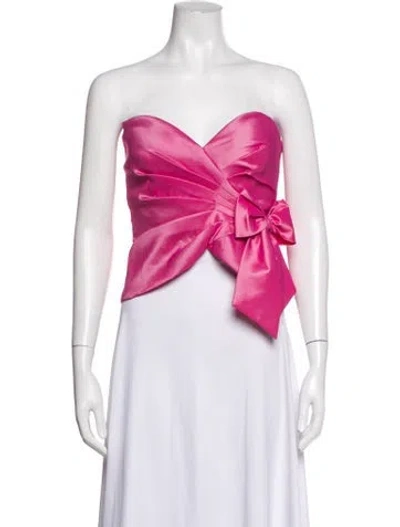 Pre-owned Tadashi Strapless Top In Pink