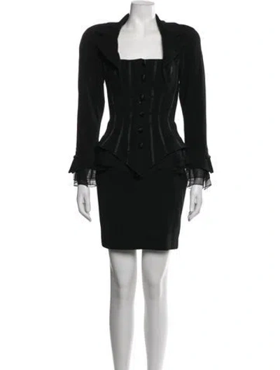 Pre-owned Tadashi Vintage Skirt Set In Black