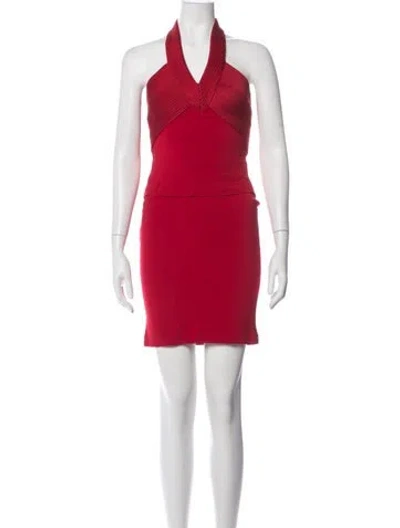 Pre-owned Tadashi Vintage Skirt Set In Red