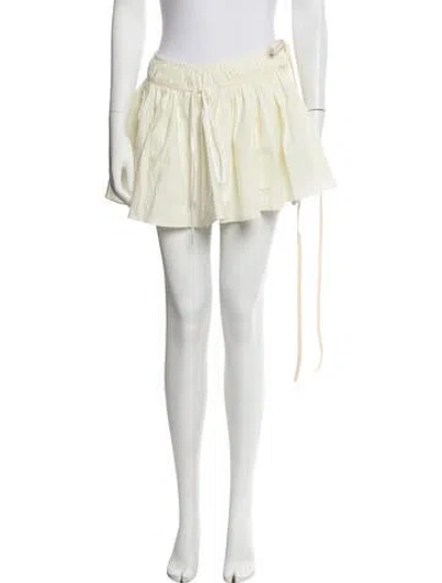 Pre-owned Tae Park Bow Accents Mini Skirt In Neutrals