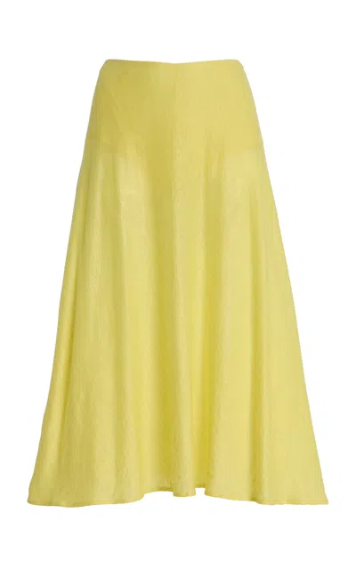 Tae Park Exclusive Flowy Linen Knit Skort In Yellow