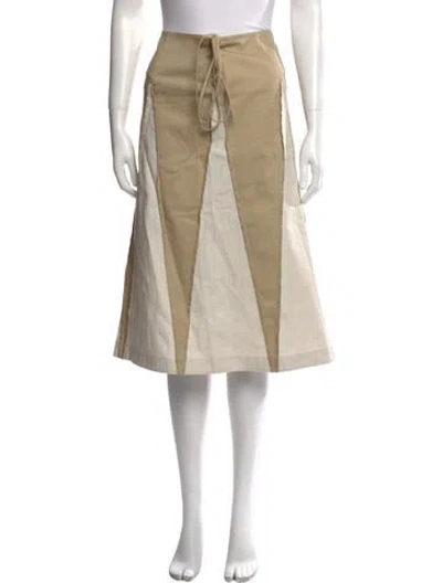 Pre-owned Tae Park Knee-length Skirt In Neutral