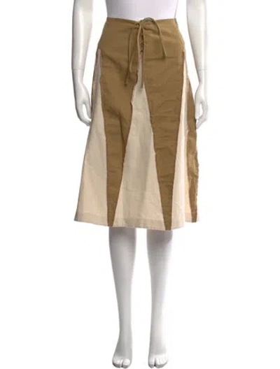 Pre-owned Tae Park Knee-length Skirt In Neutral
