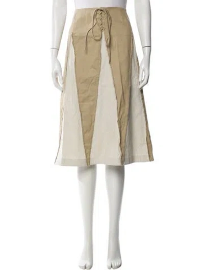 Pre-owned Tae Park Knee-length Skirt In Neutral