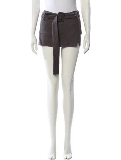 Pre-owned Tae Park Mini Skirt In Gray