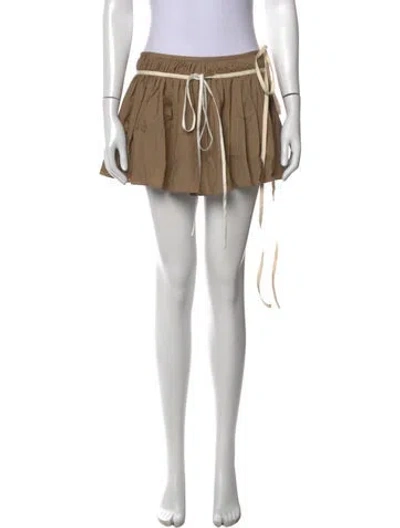 Pre-owned Tae Park Mini Skirt In Neutrals