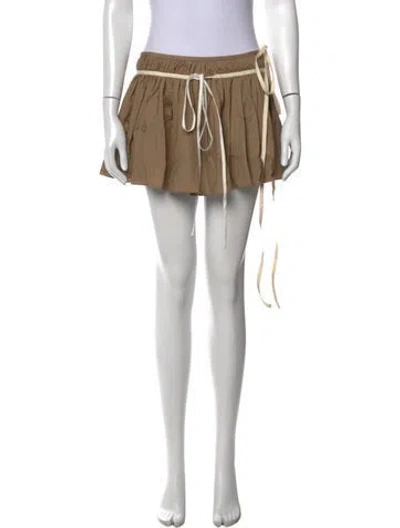Pre-owned Tae Park Mini Skirt In Neutrals