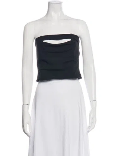 Pre-owned Tae Park Strapless Crop Top In White