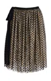 Tae Park Volume Polka-dot Mesh And Lace Midi Skirt In Multi