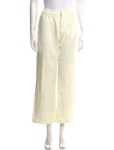 Pre-owned Tae Park Wide Leg Pants In Neutral