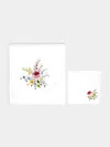 Taf Firenze Fiammingo Hand-embroidered Linen Tablecloth And Napkins (set Of 12)  Abask Gift Set