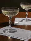 Taf Firenze Fiorellini Hand-embroidered Linen Cocktail Napkins (set Of 6)  Abask Gift Set