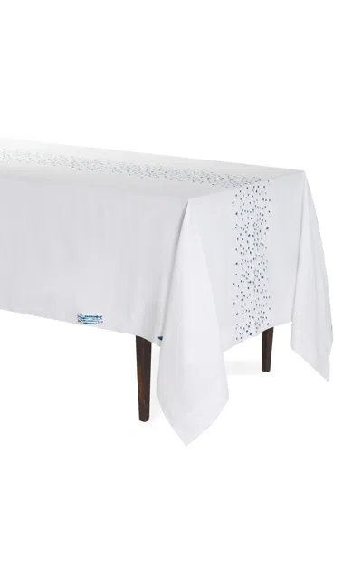 Taf Firenze Hand Embroidered Rectangle Tablecloth With 12 Napkins In Multi