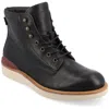 Taft 365 Men's Model 004 Wedge Sole Lace-up Ankle Boots In Black