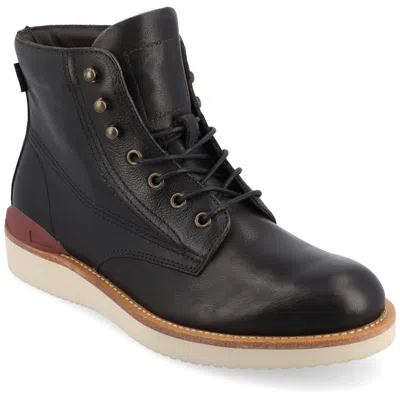 Taft 365 Men's Model 004 Wedge Sole Lace-up Ankle Boots In Black