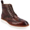 Taft 365 Men's Model 005 Wingtip Lace-up Boots In Espresso