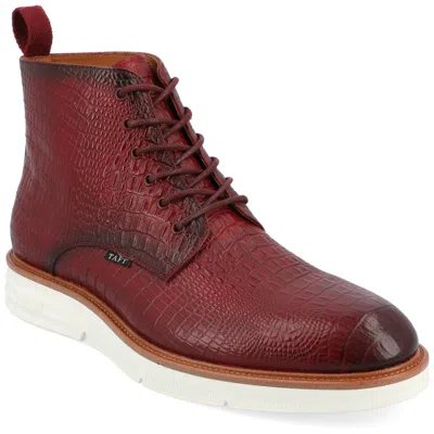 Taft 365 Men's Model 009 Plain-toe Lace-up Boots In Cherry
