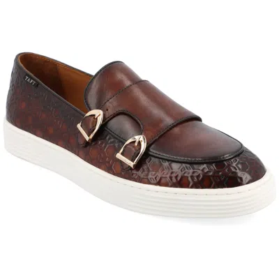 Taft 365 Men's Model 107 Double Monk Loafers In Chocolate