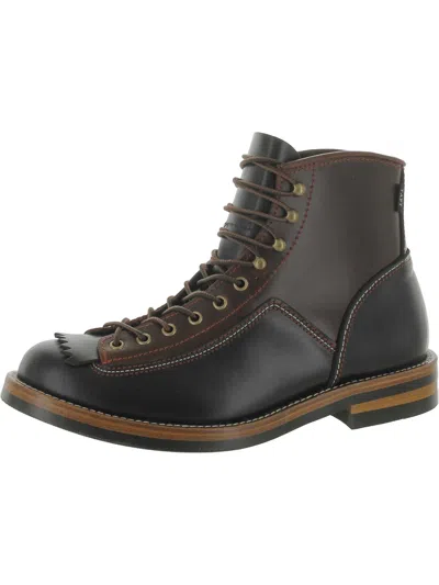 Taft 365 Model 007 Mens Leather Combat & Lace-up Boots In Black