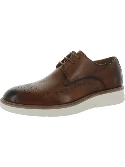 Taft 365 Model 104 Mens Leather Derby Shoes In Gold