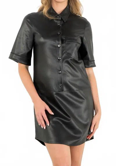 Taft Clothing Willa Vegan Leather Dress In Black