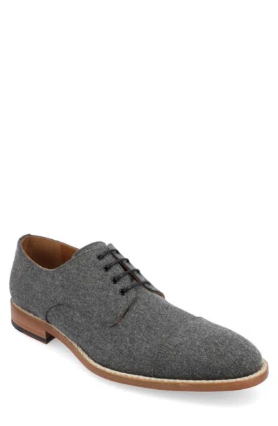 Taft Kennedy Felted Cap Toe Derby In Grey