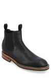 Taft Legion Stitchdown Chelsea Boot In Black Bison