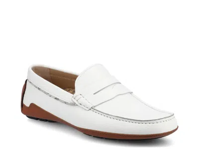 Taft Luke Driving Moccasin In White