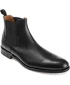 Taft Men's Hiro Leather And Embossed Croc Detailing Chelsea Boots In Midnight