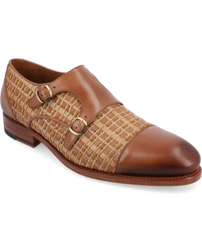 Taft Men's Lucca Double Monk Strap Dress Shoe In Brown Wove