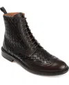 Taft Men's Saint Handwoven Leather Wingtip Dress Boots In Espresso