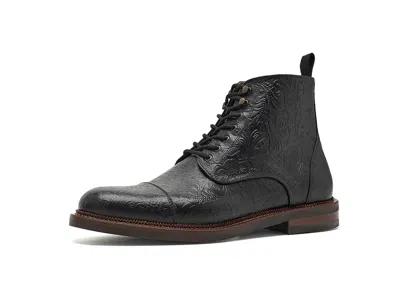 Taft Rome Men's Dress Flat Shoes Black Floral: 14 M, Leather