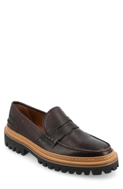 Taft The Country Lug Sole Penny Loafer In Coffee