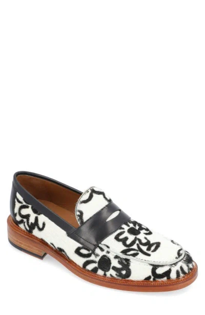 Taft The Fitz Penny Loafer In Wallflowers Calf Hair