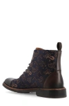 Taft The Jack Cap Toe Boot In Navy/ Brown Paisley