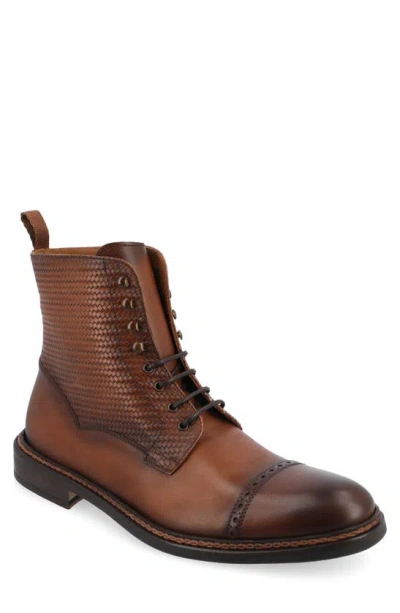 Taft The Jones Cap Toe Boot In Brown