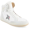 Taft The Rapido High Top Sneaker In White Duck