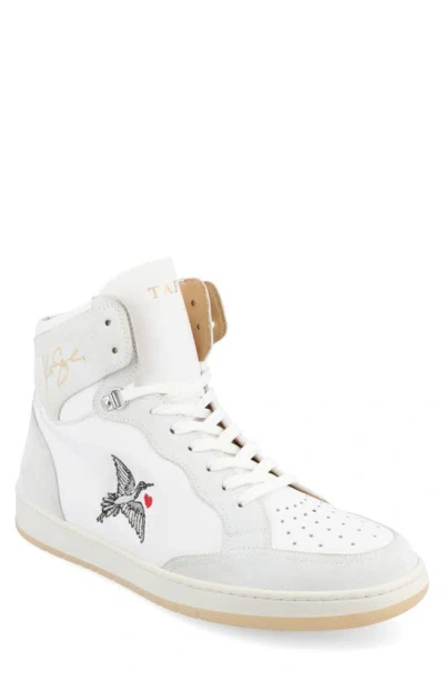 Taft The Rapido High Top Sneaker In White Duck