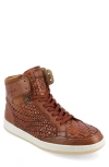 Taft The Rapido Woven High Top Sneaker In Brown Woven