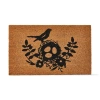 Tag 1'6" X 2'6" Bird With Nest Rectangle Indoor And Outdoor Coir Door Welcome Mat Beige In Brown
