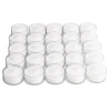 Tag 25 Clear Cup Tealight Candles Everyday White Wax 3 Hour Burn In White