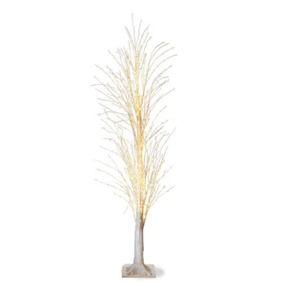 Tag 5ft Twinkle Led White Pine Tree In Neutral