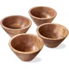 Tag Acacia Wood Serving Bowl Set Natural Hand Wash Only In Sand