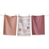 Tag Adobe Sugar Snowflake Kitchen Towels Set Of 3 In Pink