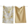 Tag Ainslie Hammam Terry Dishtowel S/2 Yell Yellow Cotton Everyday In Multi