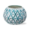 Tag Alina Coastal Turquoise White Tealight Candle Holder In Blue
